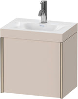 DURAVIT XViu c-bonded Waschtischunterbauset 460 mm mit 1 Tür, champagner matt/basalt matt