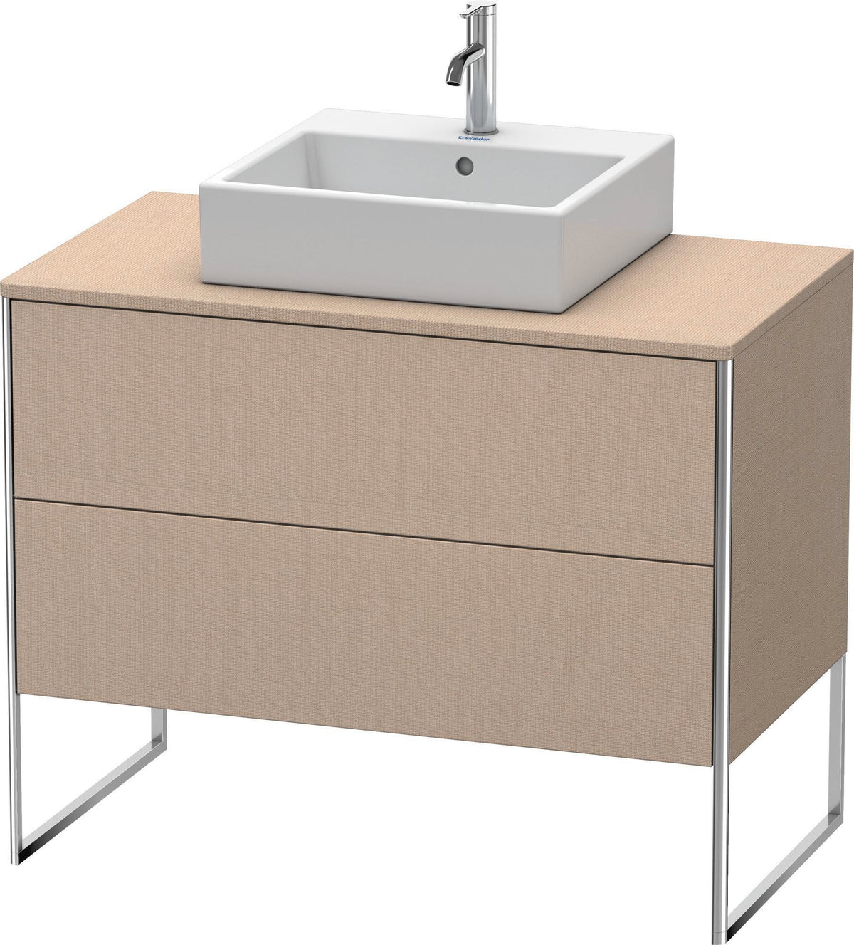 DURAVIT XSquare Waschtischunterbau bodenstehend 1000 mm Basalt Matt mit 2 Schubkästen