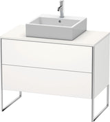 DURAVIT XSquare Waschtischunterbau bodenstehend 1000 mm Weiß Seidenmatt mit 2 Schubkästen
