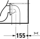DURAVIT Stand-WC Qatego spülrandlos 660x390mm Abgang Vario Weiß