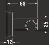 Duravit Brausehalter 55x102 mm Rosette Eckig Chrom – Wandhalterung mit verdeckter Befestigung