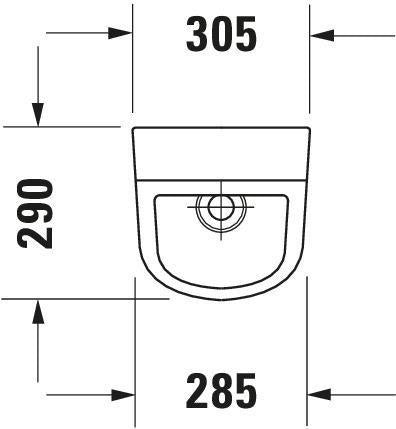 Duravit No.1 Urinal 305x290mm spülrandlos weiß Zulauf hinten