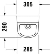 Duravit No.1 Urinal 305x290mm spülrandlos weiß Zulauf hinten