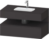 DURAVIT Qatego Einbauwaschtisch mit Konsolenwaschtischunterbau 1000 mm, 1 Auszug, antibakteriell