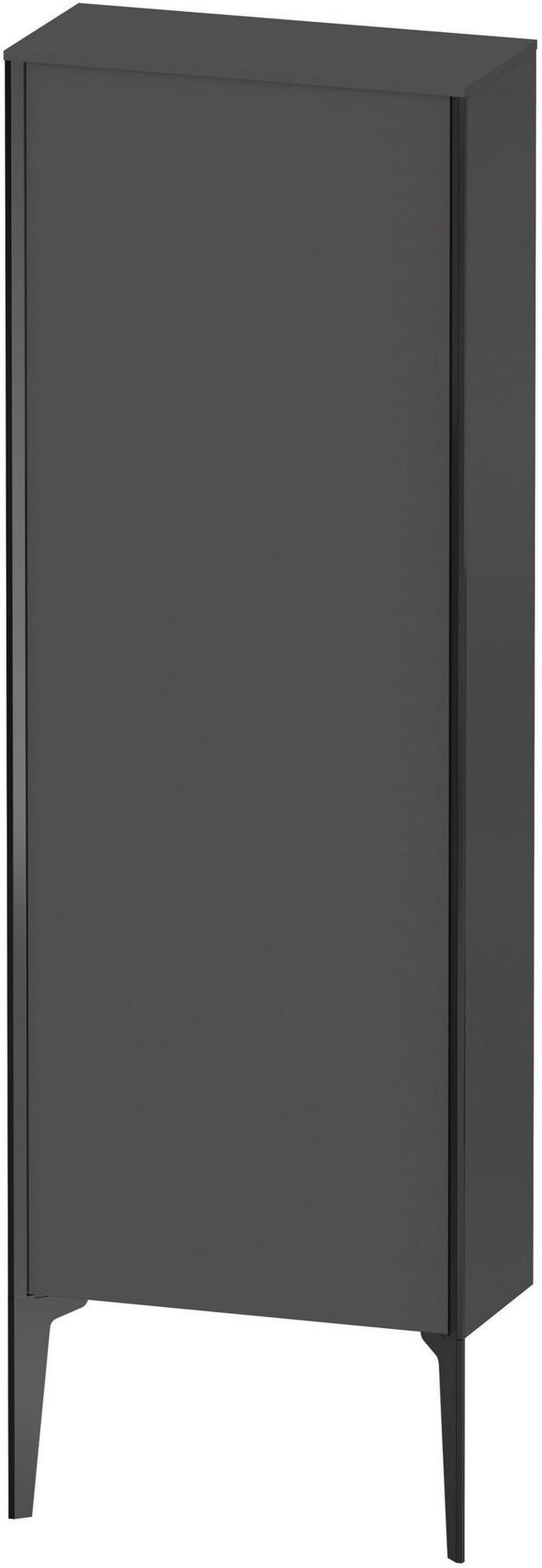 Duravit Halbhochschrank XViu 1330 mm graphit matt – 1 Tür, Soft-Close, Push-Open