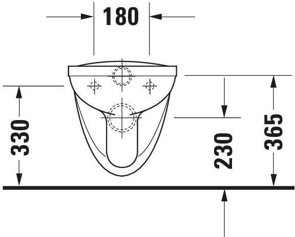 Duravit Wand-WC D-Code basic 560 mm Tiefspüler weiß mit HygieneGlaze