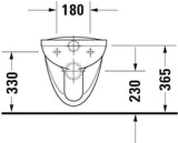 Duravit Wand-WC D-Code basic 560 mm Tiefspüler weiß mit HygieneGlaze
