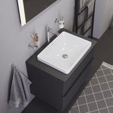 DURAVIT D-Neo Einbauwaschtisch 600 mm Weiß mit WonderGliss – ohne Überlauf & Hahnloch