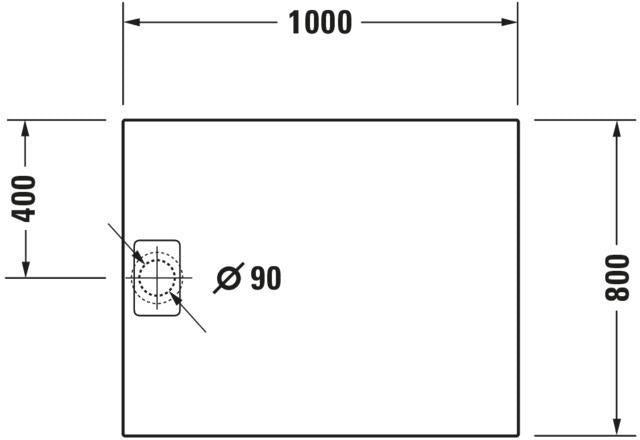 DURAVIT Stonetto Duschwanne 1400x800x50 mm Mineralguss Weiß Matt – Bodenbündig & Rutschhemmend