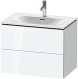 DURAVIT L-Cube Waschtischunterbau wandhängend 720 mm weiß matt mit 2 Schubkästen und Tip-On-Technik