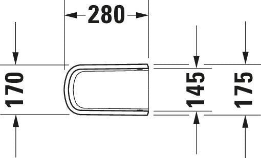 DURAVIT Halbsäule D-Neo weiß – Keramik, wandhängend, 280 x 175 x 290 mm