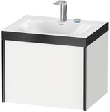 Duravit XViu Möbelwaschtischset 600x480mm Nussbaum mit Unterbau, Auszug und Keramik-Abdeckhaube