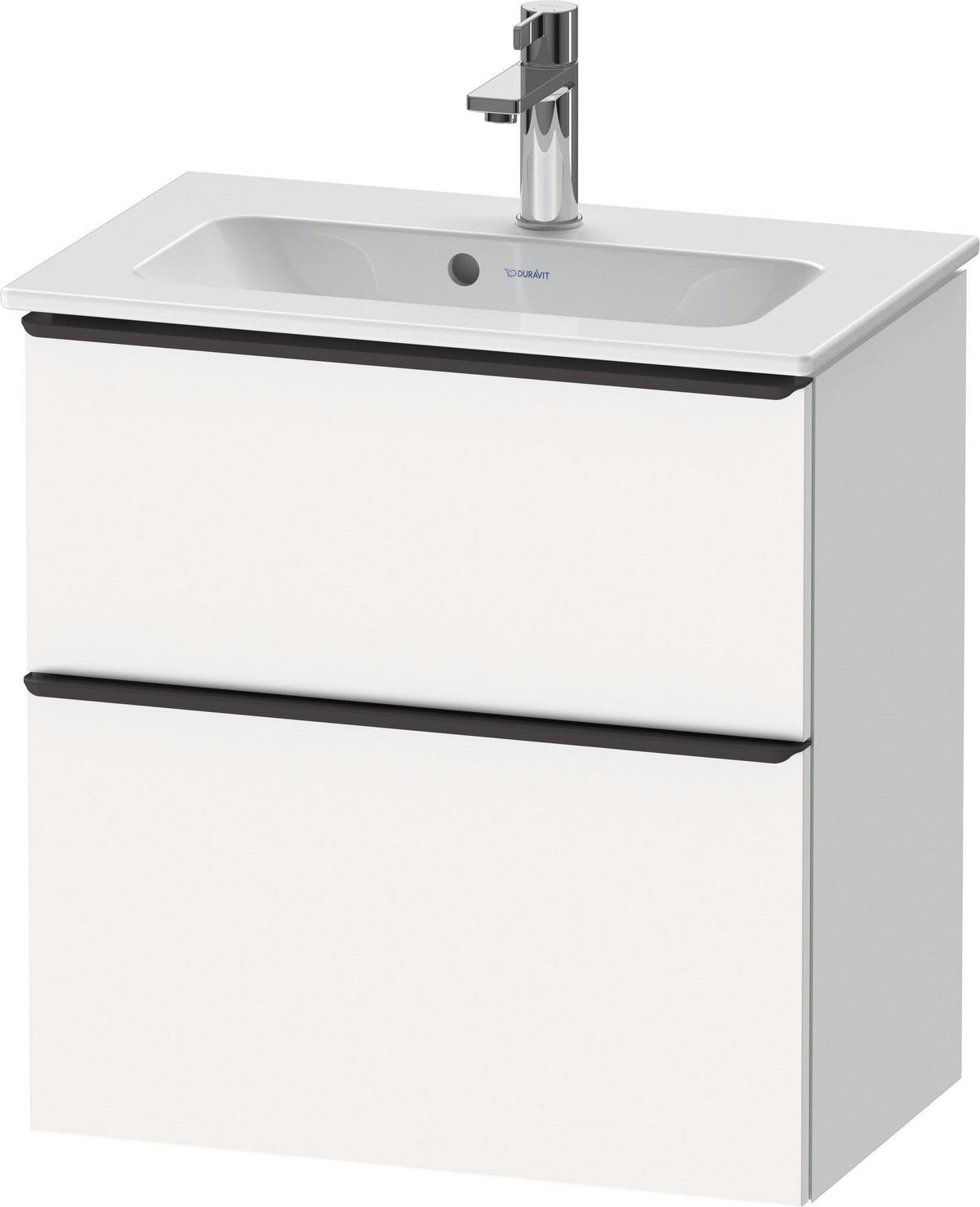 Duravit D-Neo Waschtischunterbau 610 mm betongrau matt mit Soft-Close und Bronze-Griff