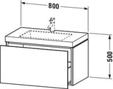 Duravit Waschtischset L-Cube 800x480mm mit Vero Air Möbelwaschtisch, 1 Hahnloch, ohne Überlauf