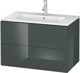 DURAVIT L-Cube Waschtischunterbau wandhängend 820 mm Amerikanisch Nussbaum, 2 Schubkästen