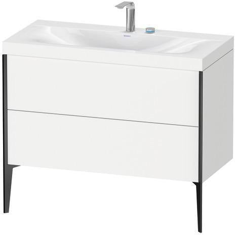 DURAVIT XViu Möbelwaschtischset 1000 mm mit Unterschrank Nussbaum und Keramikwaschtisch