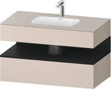 DURAVIT Qatego Einbauwaschtisch mit Konsolenwaschtischunterbau 1000 mm, 1 Auszug, antibakteriell