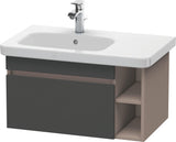 DURAVIT DuraStyle Waschtischunterbau 730 mm betongrau matt – wandhängend mit 1 Auszug & 2 offenen Fächern