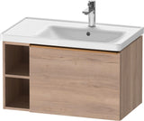 DURAVIT D-Neo Waschtischunterbau 784 mm wandhängend mit 1 Auszug und 2 offenen Fächern in Betongrau Matt