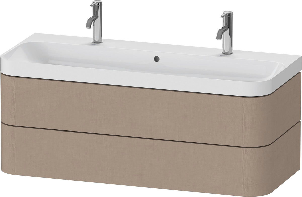 DURAVIT Happy D.2 Waschtischset 1175 mm mit 2 Schubkästen, Tip-on, Soft-Close, wandhängend