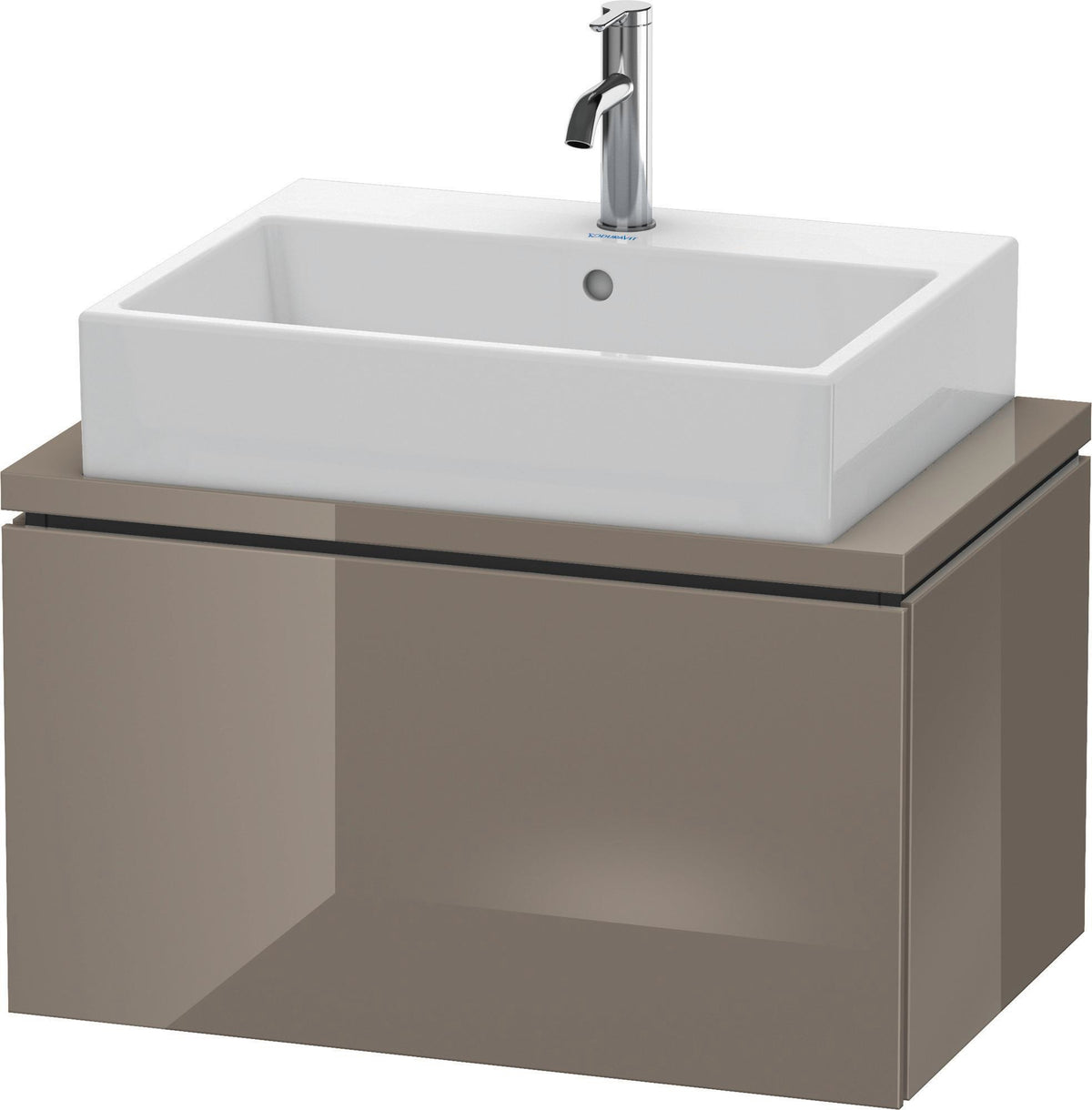 DURAVIT L-Cube Konsolenwaschtischunterbau 720 mm betongrau matt mit Tip-on-Auszug