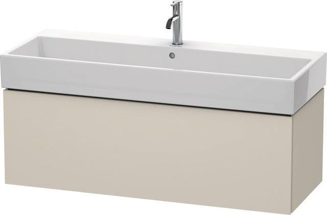 Duravit L-Cube Waschtischunterbau 1184 mm taupe supermatt mit Tip-On-Technik für Vero Air