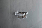 DURAVIT Karree Seifenschale aus Messing in Chrom – 120 x 140 x 65 mm, wandmontiert