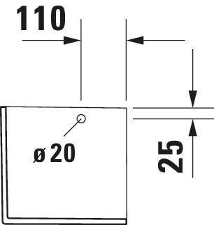 DURAVIT Halbsäule Happy D.2 – Sanitärkeramik weiß, 210 x 310 x 285 mm