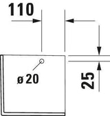 DURAVIT Halbsäule Happy D.2 – Sanitärkeramik weiß, 210 x 310 x 285 mm