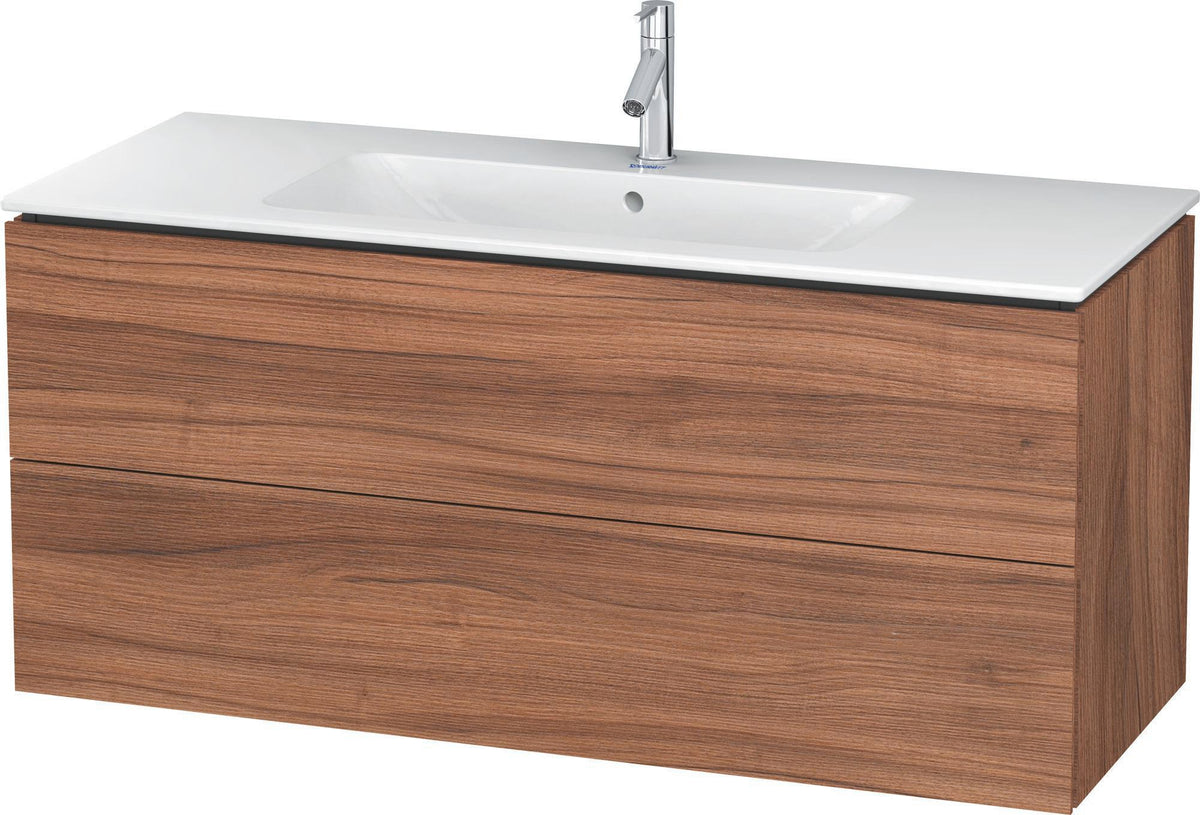 Duravit L-Cube Waschtischunterbau 1220 mm taupe matt mit 2 Schubkästen und Tip-On-Technik