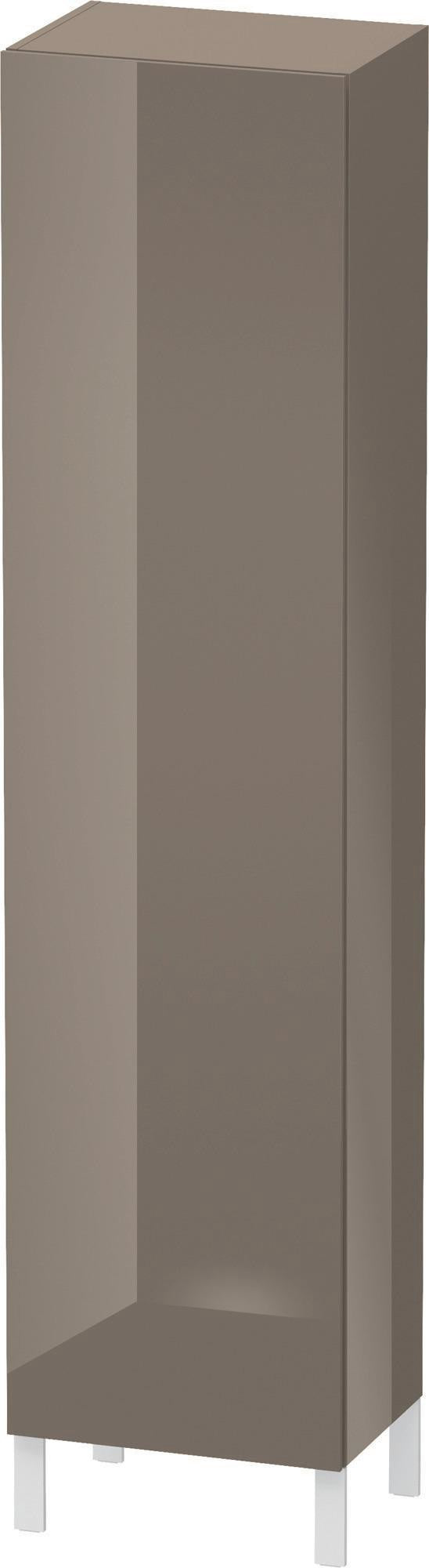DURAVIT L-Cube Hochschrank 500x360x2000 mm, 1 Tür rechts, flannel grey hochglänzend