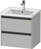 betongrau matt / 2 Schubkästen / Waschtischunterbau