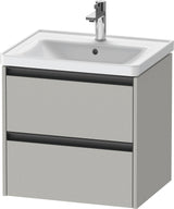 DURAVIT Ketho.2 Waschtischunterbau wandhängend 584 mm betongrau matt mit 2 Schubkästen