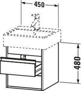DURAVIT Ketho Waschtischunterbau wandhängend 440x450x480 mm, 2 Schubkästen, weiß matt