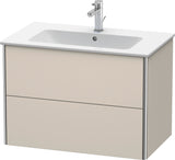 DURAVIT XSquare Waschtischunterbau 810 mm, 2 Schubkästen, Basalt Matt, wandhängend