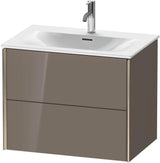 Duravit XViu Waschtischunterbau wandhängend 710 mm 2 Schubladen flannel grey hochglanz