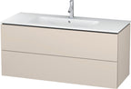 taupe matt / Spanplatte / 2 Schubkästen