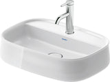 DURAVIT Zencha Aufsatzbecken 550 mm Weiß – mit Hahnlochbank, ohne Überlauf