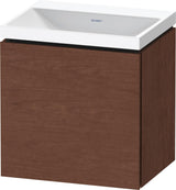 DURAVIT L-Cube Waschtischset 450x350x480 mm in Amerikanisch Nussbaum Matt – Wandhängend, 1 Tür