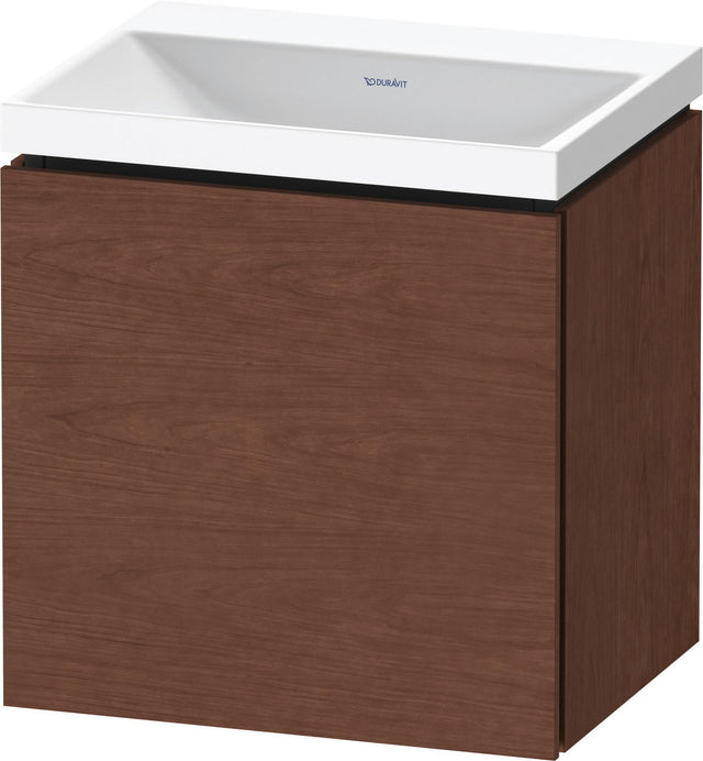 DURAVIT L-Cube Waschtischset 450x350x480 mm in Amerikanisch Nussbaum Matt – Wandhängend, 1 Tür