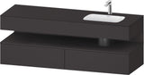 DURAVIT Qatego Einbauwaschtisch mit Konsolenwaschtischunterbau 1600 mm Weiß Matt