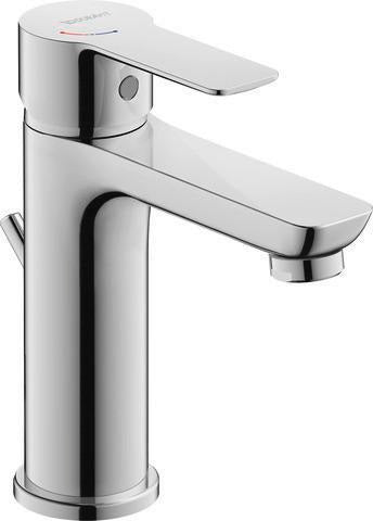 Duravit D-Code Einhebel-Waschtischmischer mit Kaltstart-Funktion, Chrom, 107 mm Ausladung