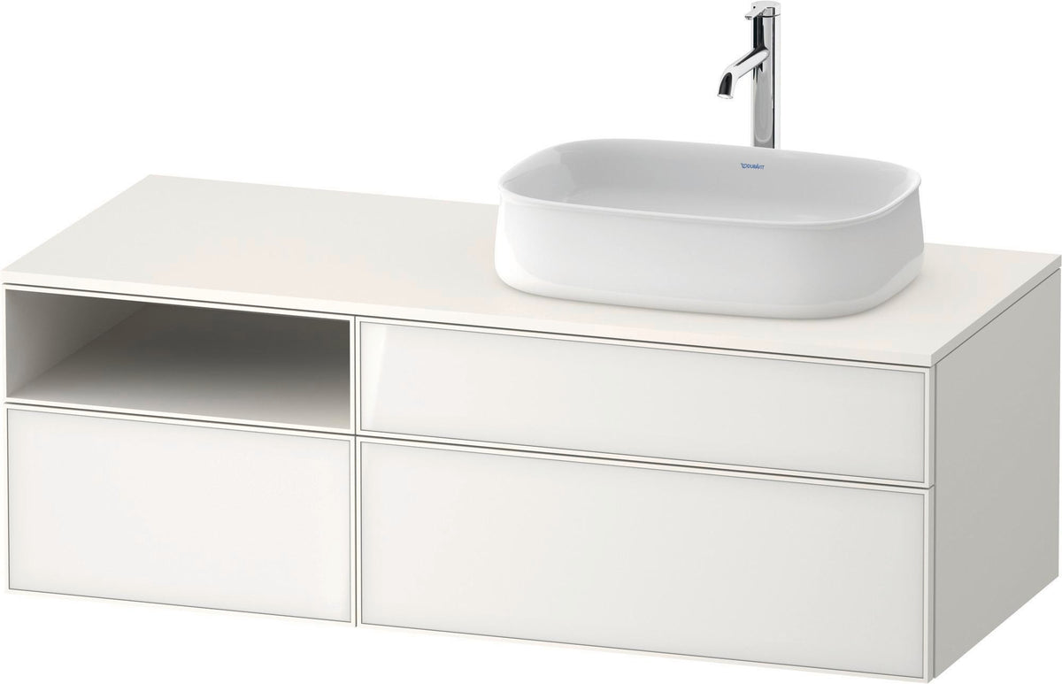 DURAVIT Zencha Konsolenwaschtischunterbau 1300 mm Eiche Anthrazit mit 2 Auszügen