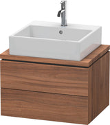 Duravit L-Cube Konsolenwaschtischunterbau 620 mm betongrau matt mit 2 Schubkästen und Tip-On-Technik