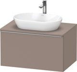 DURAVIT D-Neo Konsolenwaschtischunterbau 800 mm betongrau matt mit Bronze-Griff und Soft-Close-Auszug