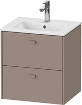 DURAVIT Brioso Waschtischunterbau 553x520x419 mm, 2 Schubkästen, Weiß Matt, Griff Chrom