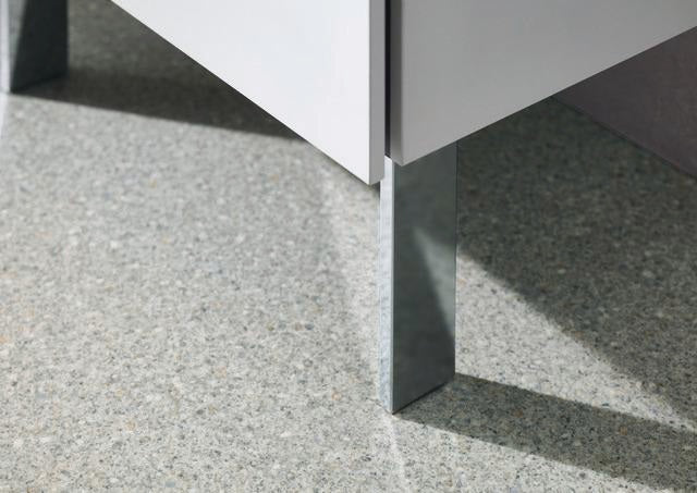 DURAVIT Sockelfuß Universal 152x44x10 mm, 2 Stück, Chrom – Badmöbel-Füße