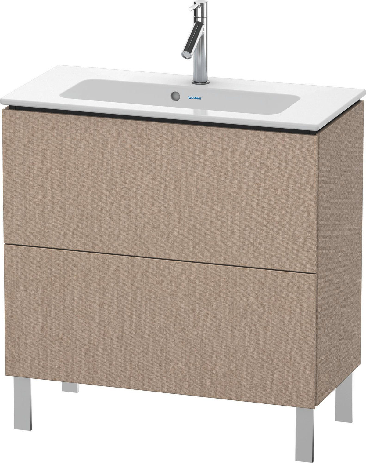 Duravit L-Cube Waschtischunterbau 820 mm, 2 Auszüge, bodenstehend, Weiß Matt