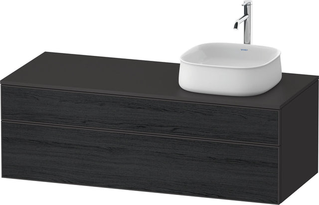 Duravit Zencha Konsolen-Waschtischunterbau 1300 mm Eiche Anthrazit wandhängend
