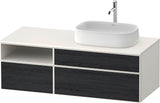 DURAVIT Zencha Konsolenwaschtischunterbau 1300 mm Eiche Anthrazit mit 2 Auszügen
